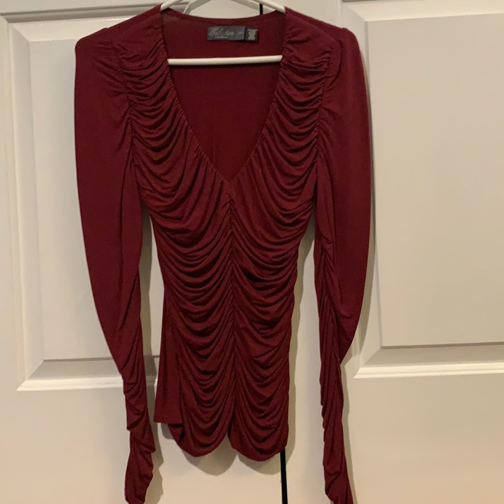 Costa Blanca textured stretchy long sleeve shirt